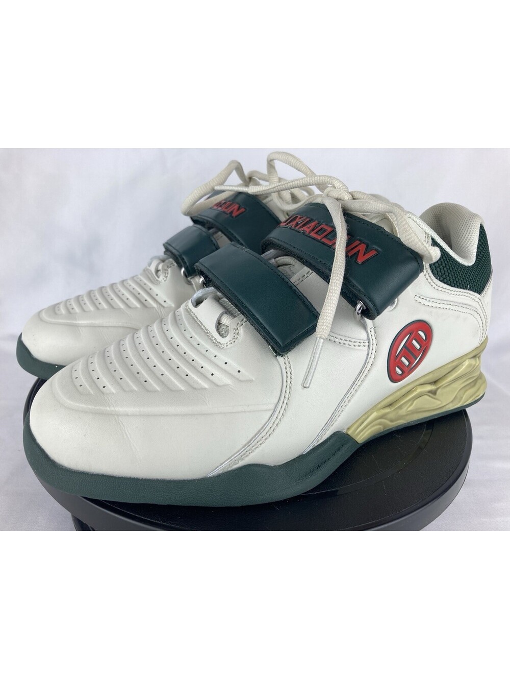 Men’s Size 8 LuXiaojun PowerPro Weightlifting Shoes Green White Squat Gym Lifter